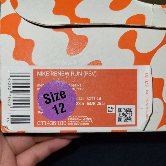 Nike Renew Run (PSV) size 12- NEW - Picture 5 of 5